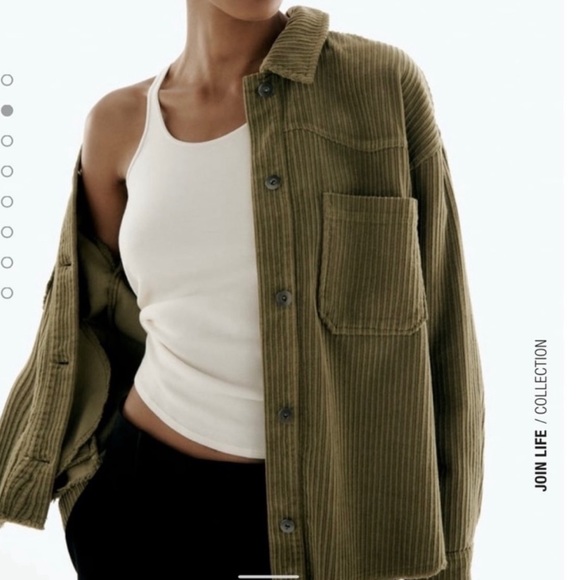 Zara Corduroy Button Down Shirt Jacket - Picture 4 of 4